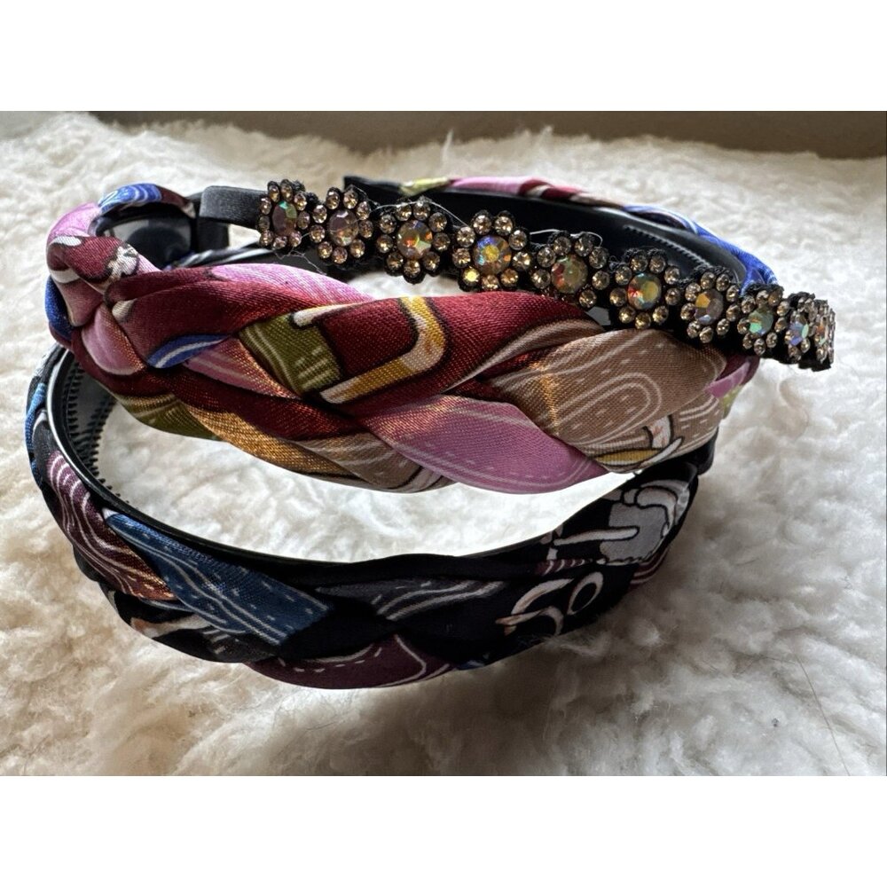 NORDSTROM 5 PC Hair Accessories Bundle Lot Headband Bows Barrette Rhinestone NEW